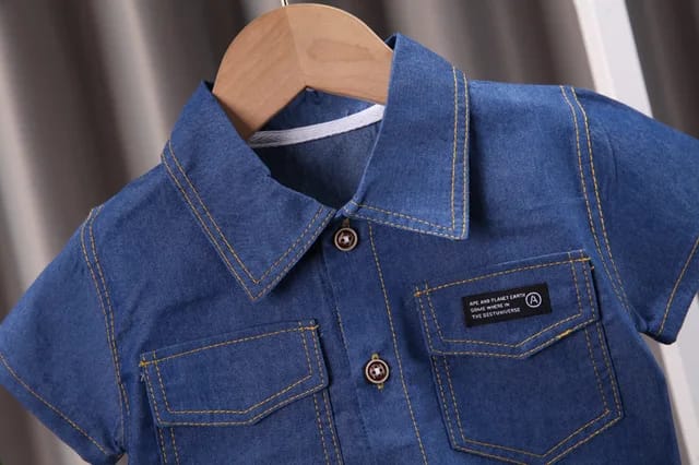 Jeans casual pants shirt two-piece