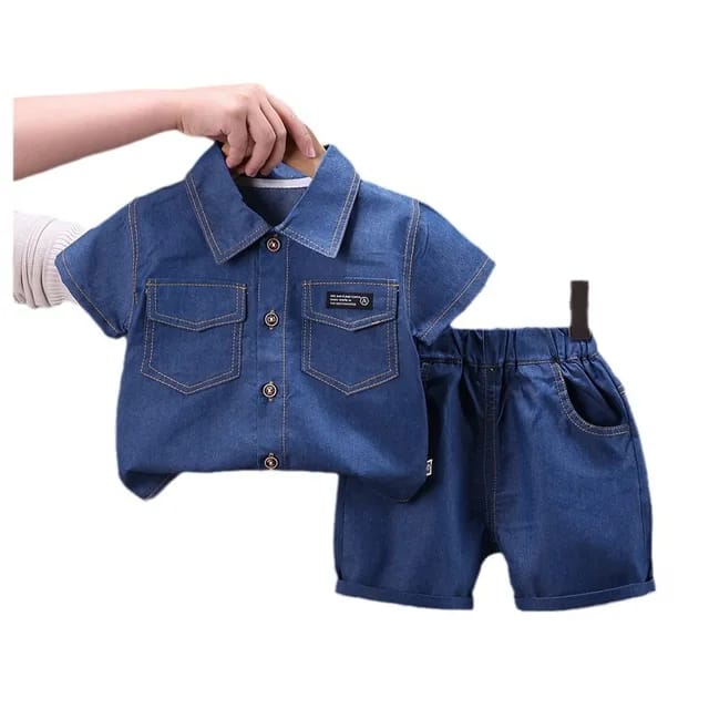 Jeans casual pants shirt two-piece
