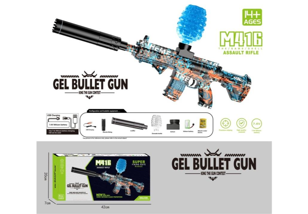 Electric Full - Automatic Gel Bullet Gun - Easy to Use and Play - Full Automatic