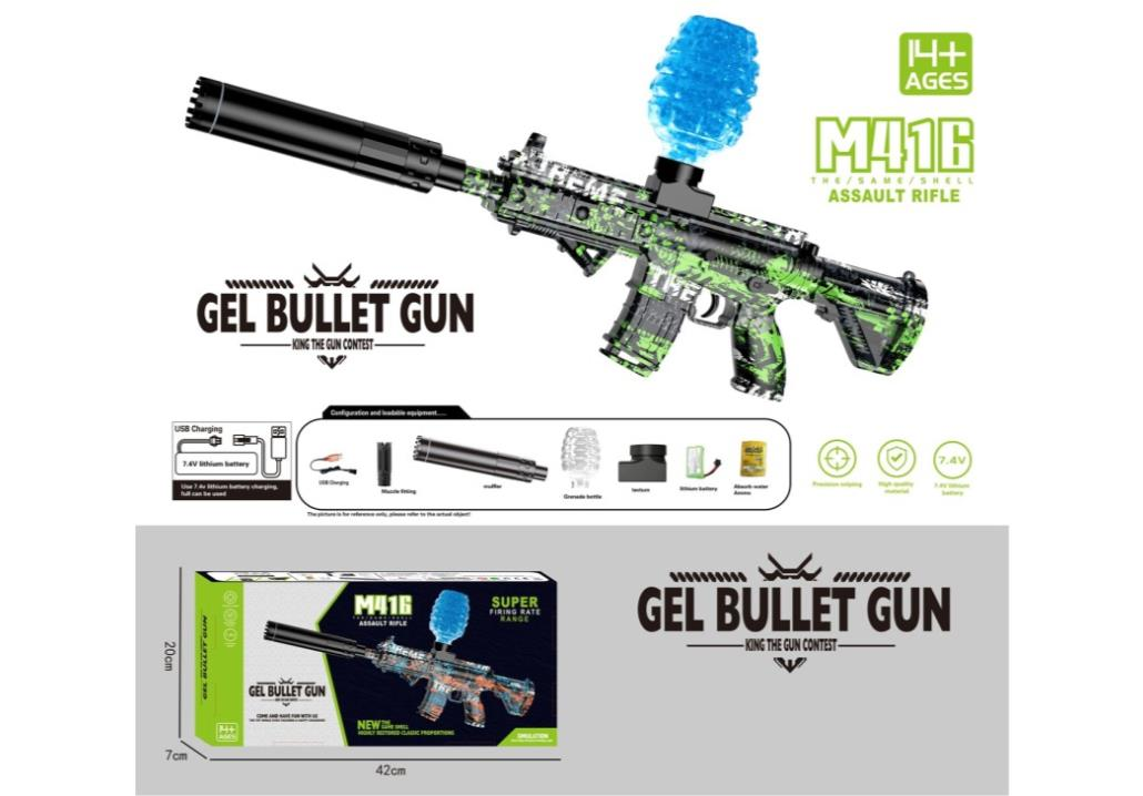 Electric Full - Automatic Gel Bullet Gun - Easy to Use and Play - Full Automatic