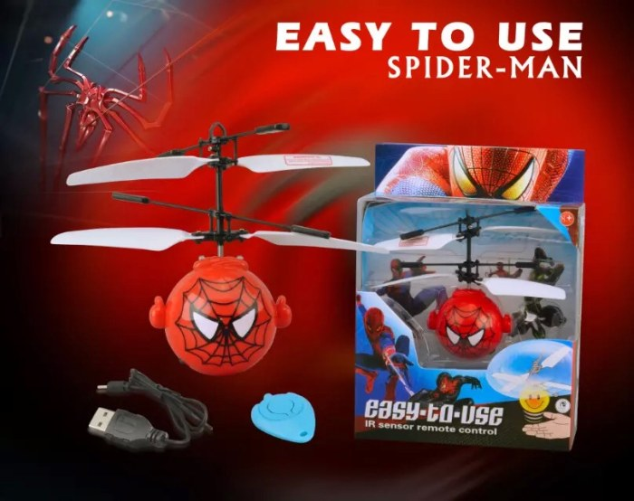 Rechargeable Spiderman Flying Ball for Kids || Rechargeable Light up Ball Drone for Indoor and Outdoor Games