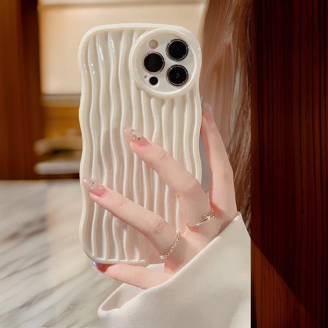 White Color Water Ripple Wavy Phone Case