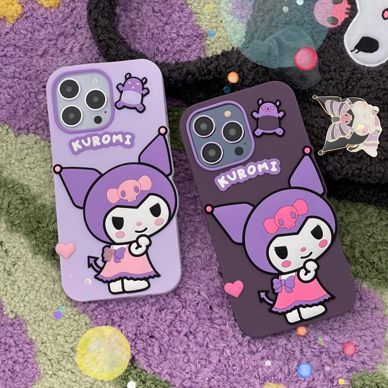 Sanrio Kuromi Light Purple Dark Purple Phone Case