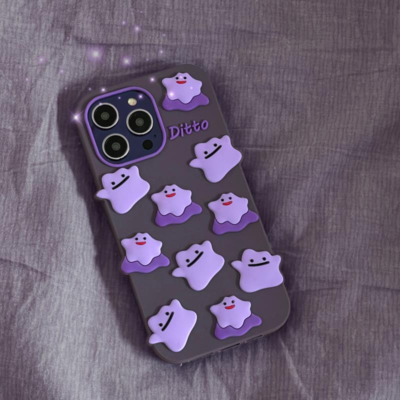 Pokemon Ditto Cartoon 3D cute little ghost silicon phone case