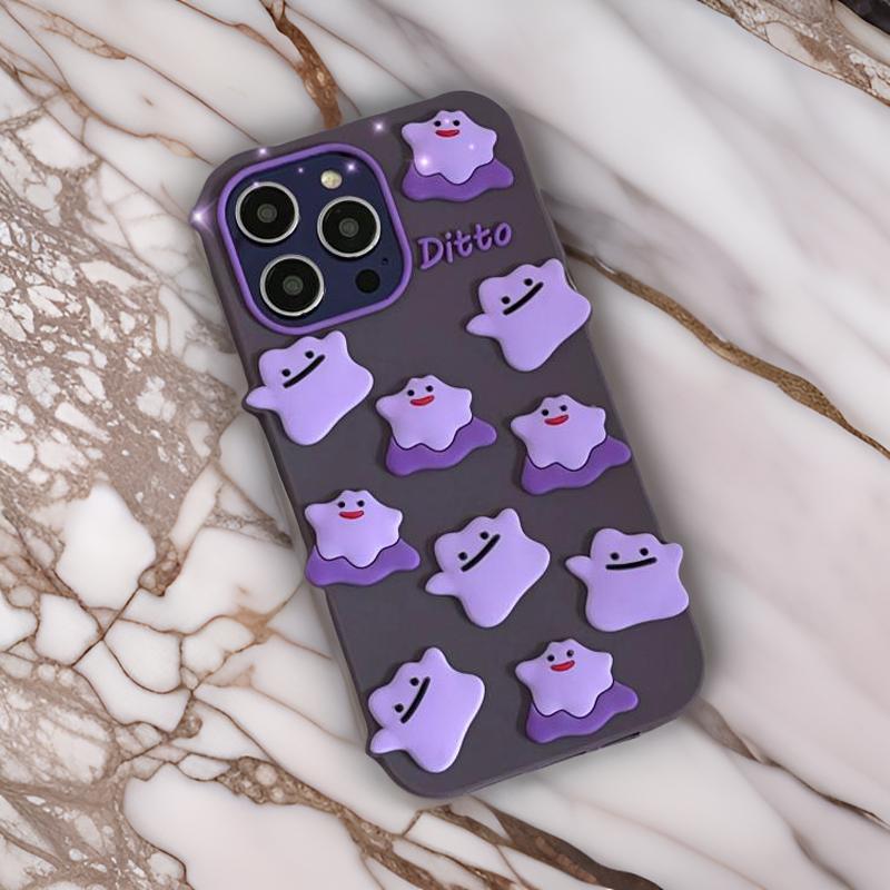 Pokemon Ditto Cartoon 3D cute little ghost silicon phone case