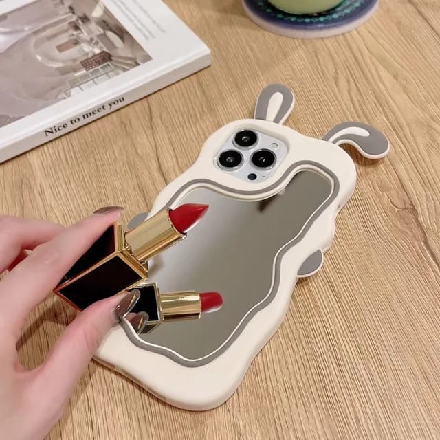 Rabbit Ear Mirror Phone Case Decoration