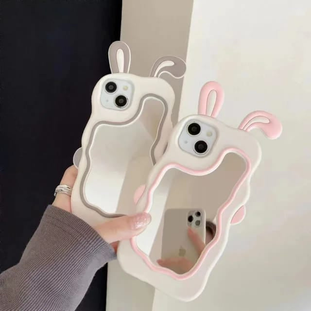 Rabbit Ear Mirror Phone Case Decoration