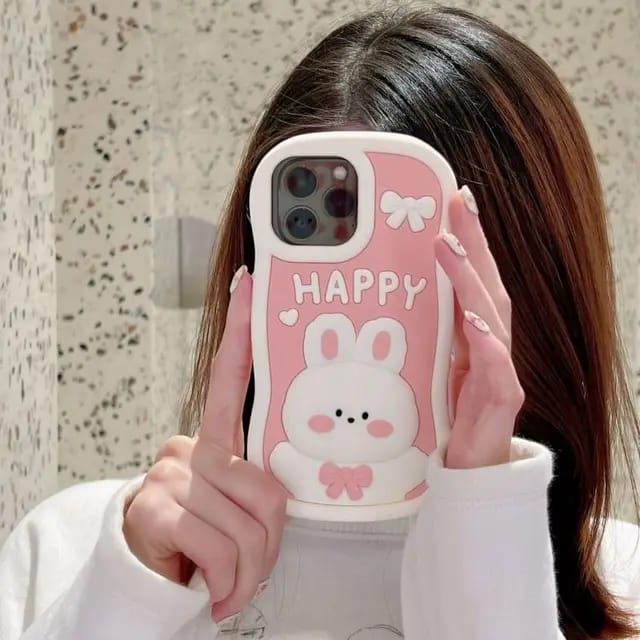 Korean ins Cute Cartoon Rabbit pink Phone Case