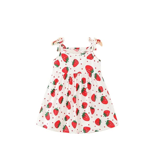 Strawberry Print Off Shoulder