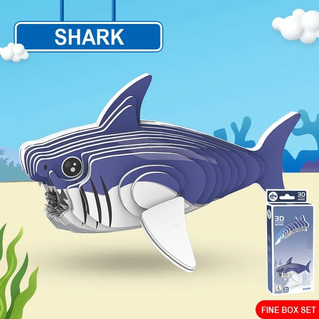 Animal 3D Paper Puzzle For Kids Educational Montessori Toys Funny DIY Manual Assembly Three-dimensional Model Toy