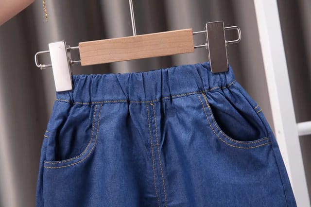 Jeans casual pants shirt two-piece