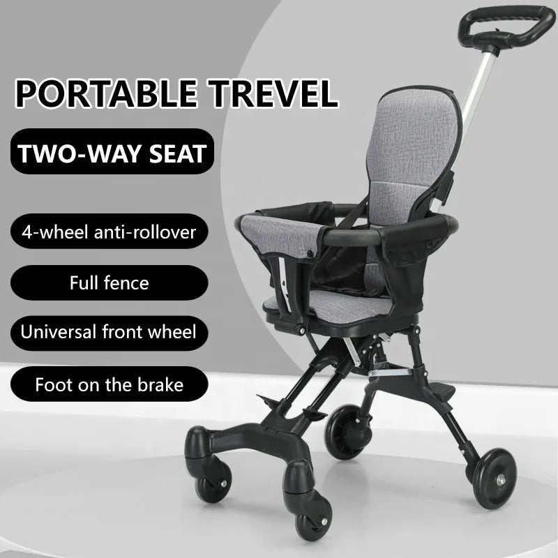 Two-way Stroller | Foldable | Reversible Seat | Lightweight | 6 Months To Ages 8 Year